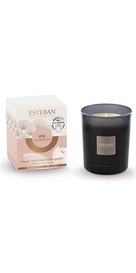 Esteban Duftkerze Iris Cashmere Duftkerze Nachfüllbar 180g, Iris Cashmere - die beliebte goldene Zutat von Esteban