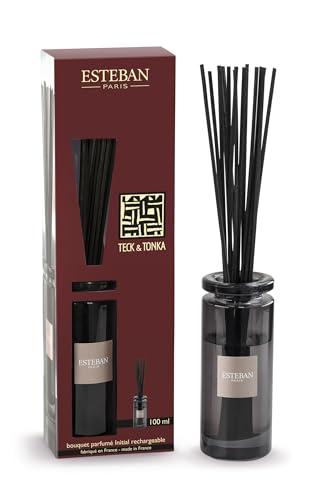 Esteban - Duftstrauß Initial + Nachfüllung 100 ml - Duft Teck & Tonka - Dauerhafte Kaltverdunstung - Unendlich wiederaufladbar - Schlichtes Design Esteban - Duftstrauß Initial + Nachfüllung 100 ml - Duft Teck & Tonka - Dauerhafte Kaltverdunstung - Unendlich wiederaufladbar - Schlichtes Design von Esteban