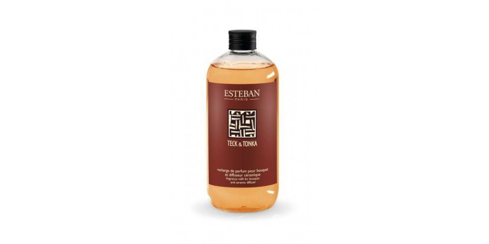 Esteban Raumduft-Nachfüllflasche Nachfüllduft Teck und Tonka, Inhalt in 500ml oder 250ml Flaschen erhältlich von Esteban