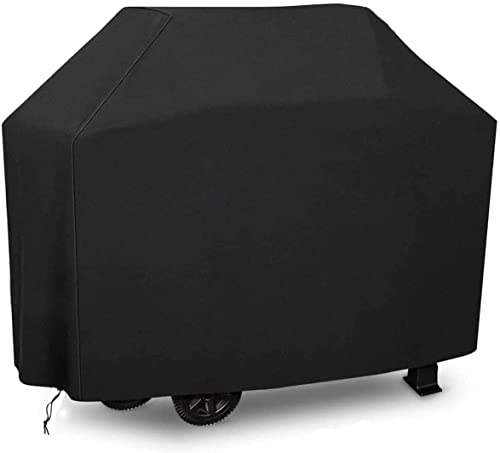 Grillabdeckung, Grill Abdeckhaube Wetterfest Abdeckhaube Gasgrill 210D Oxford UV-beständige BBQ Cover Grill Abdeckplane Gasgrill Grillabdeckung Regendicht BBQ Abdeckung Cover (145x61x117cm) von Estefanlo