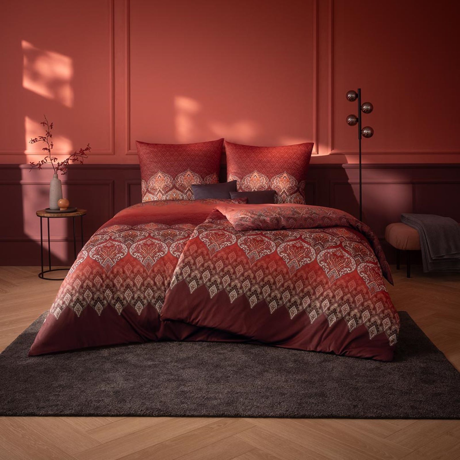 Estella Mako Jersey Bettwäsche 155x220 Sophia burgund Ornamente rot 6347-420 Estella Mako Jersey Bettwäsche 155x220 Sophia burgund Ornamente rot 6347-420 von Estella Ateliers