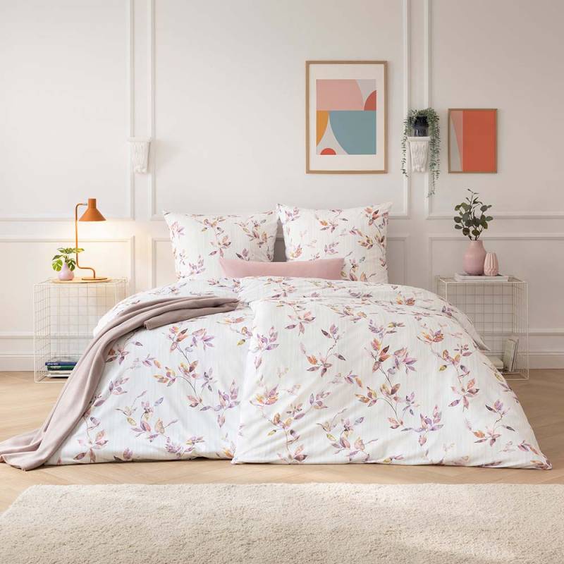 Estella Mako Jersey Bettwäsche 155x220 Thalia aubergine Blätterranke 6621-670 Estella Mako Jersey Bettwäsche 155x220 Thalia aubergine Blätterranke 6621-670 von Estella Ateliers