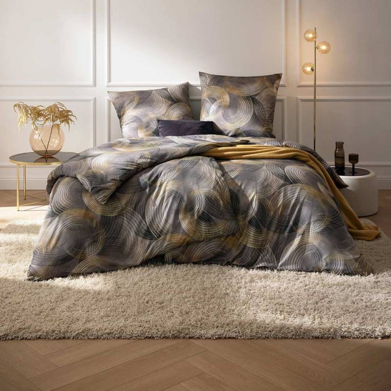 Estella Mako Jersey Bettwäsche 155x220 Toni anthrazit Kreise Ringe grau 6505-920 Estella Mako Jersey Bettwäsche 155x220 Toni anthrazit Kreise Ringe grau 6505-920 von Estella Ateliers