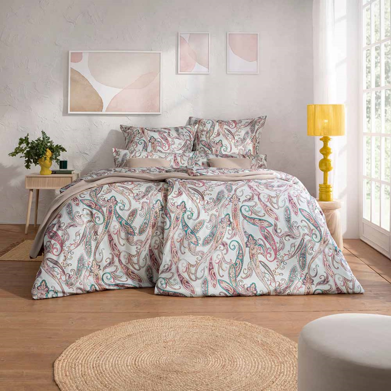 Estella Mako-Satin Bettwäsche 200x220 Adora grün brunt creme Paisley 7964-530 Estella Mako-Satin Bettwäsche 200x220 Adora grün brunt creme Paisley 7964-530 von Estella Ateliers