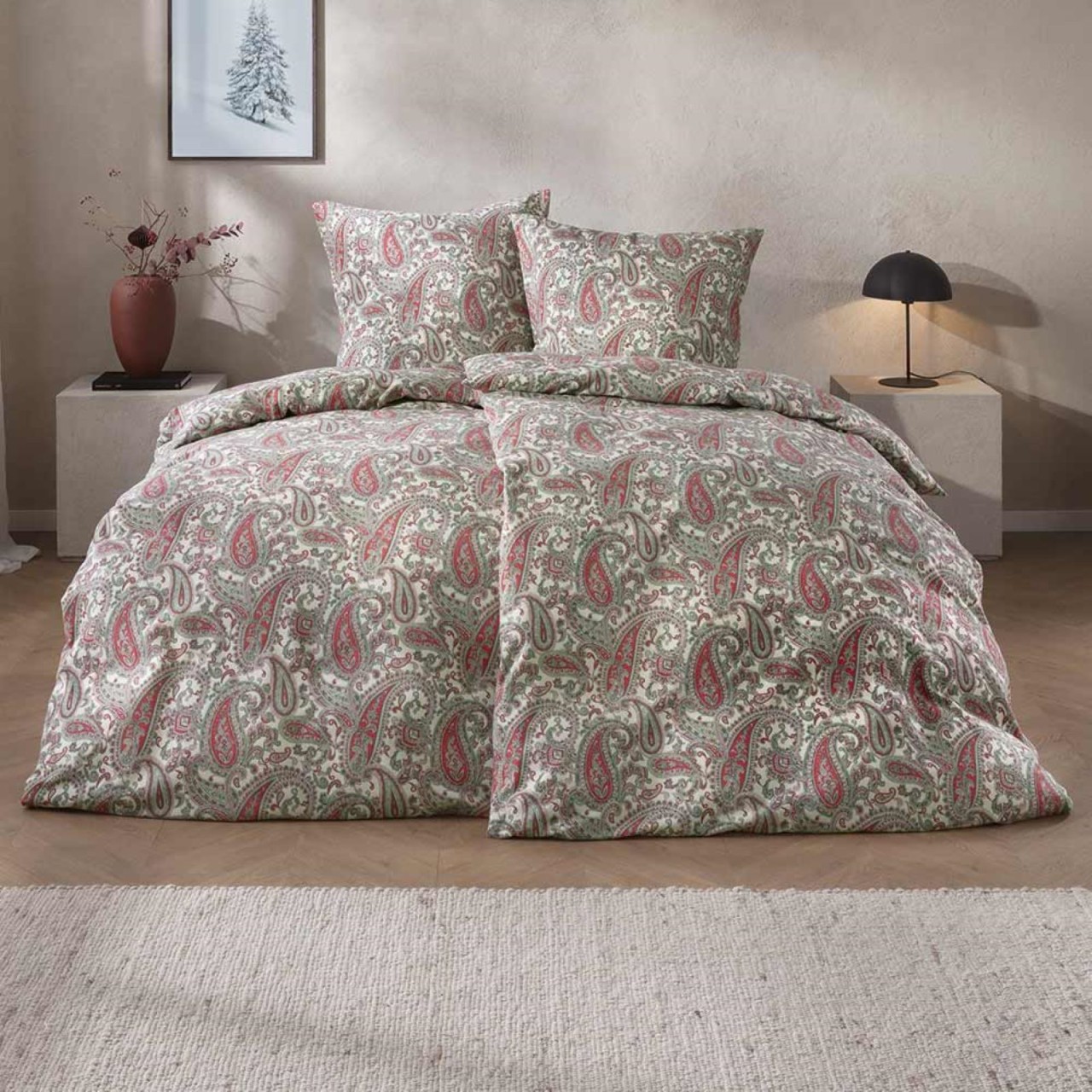 Estella Samt + Seide Flanell Bettwäsche 135x200 Lagundo leinen Paisley 5473-205 Estella Samt + Seide Flanell Bettwäsche 135x200 Lagundo leinen Paisley 5473-205 von Estella Ateliers