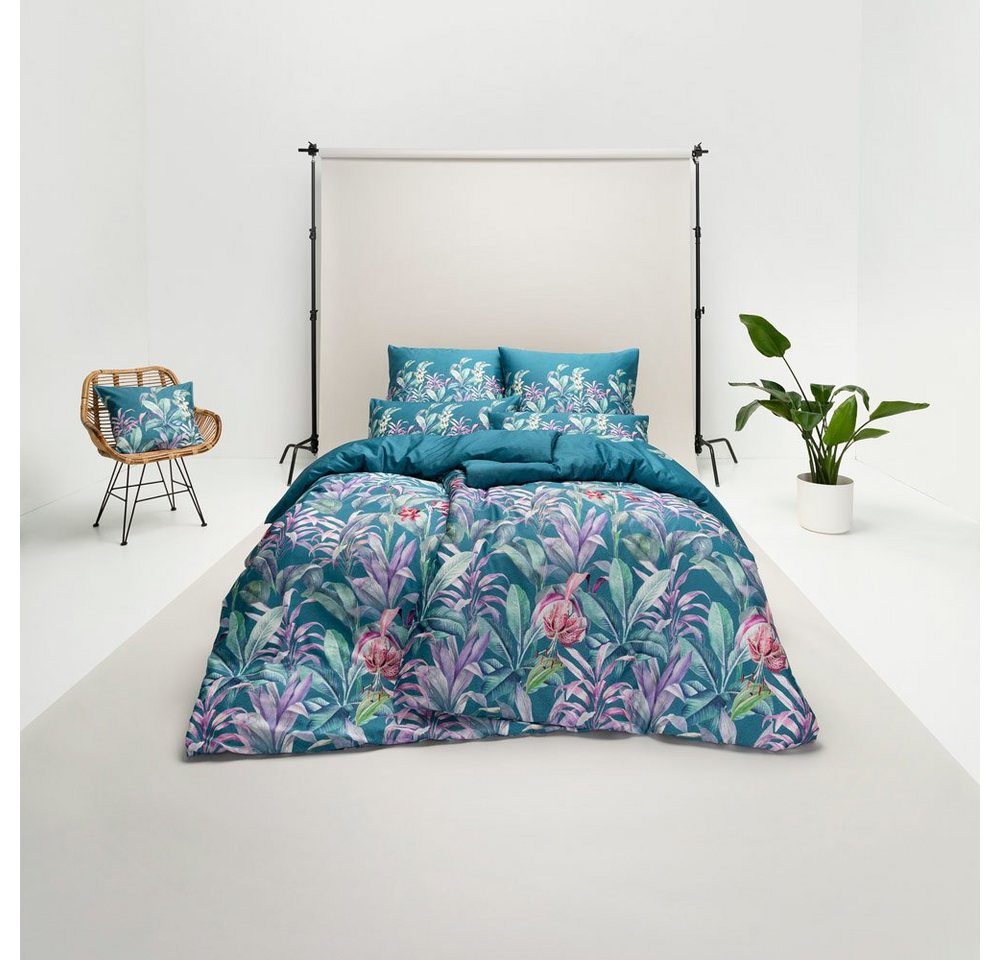 Estella Bettwäsche Estella Mako-Satin Bettwäsche-Garnituren 2 teilig Bezug 155 x 200 cm, Bettbezug Kopfkissenbezug Set kuschelig weich hochwertig von Estella