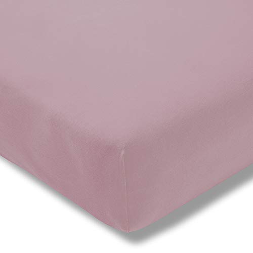 ESTELLA Spannbetttuch Zwirnjersey | Orchidee | 150x200 cm | passend für Matratzen 140-160 cm (Breite) x 200-220 cm (Länge) | trocknerfest und bügelfrei | 100% Baumwolle | 97% Baumwolle 3% Elastan von ESTELLA