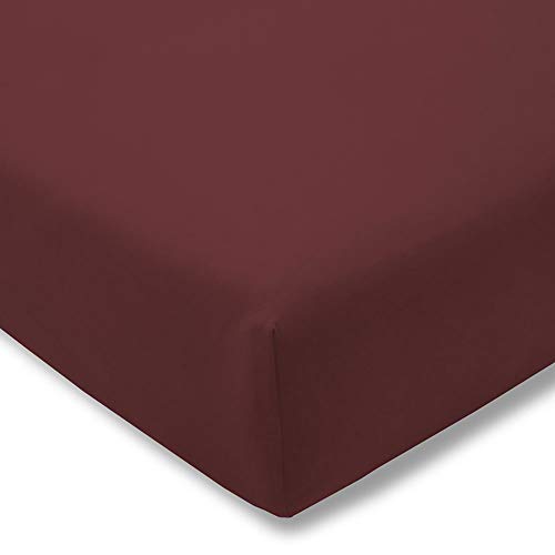 ESTELLA Spannbetttuch Zwirnjersey | Mauve | 150x200 cm | passend für Matratzen 140-160 cm (Breite) x 200-220 cm (Länge) | trocknerfest und bügelfrei | 100% Baumwolle | 97% Baumwolle 3% Elastan von ESTELLA