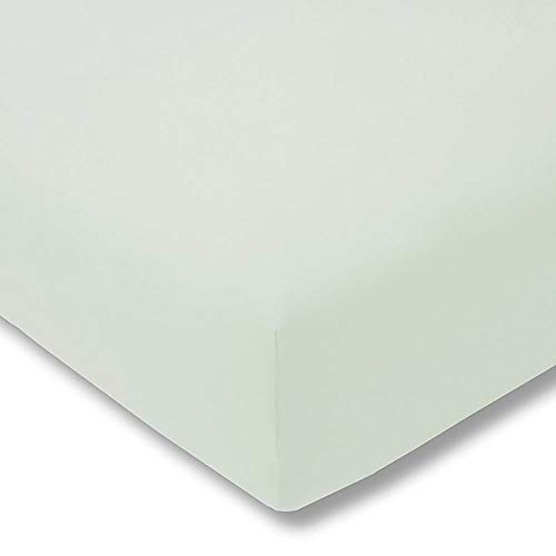 ESTELLA Spannbetttuch Zwirnjersey | Jade | 150x200 cm | passend für Matratzen 140-160 cm (Breite) x 200-220 cm (Länge) | trocknerfest und bügelfrei | 100% Baumwolle | 97% Baumwolle 3% Elastan von ESTELLA