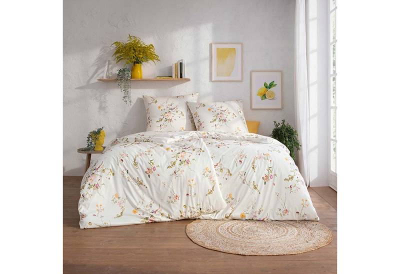 Estella Bettwäsche Estella Mako Jersey Bettwäsche 155x220 Leonie Streublümchen natur, Mako-Jersey, 2 teilig von Estella