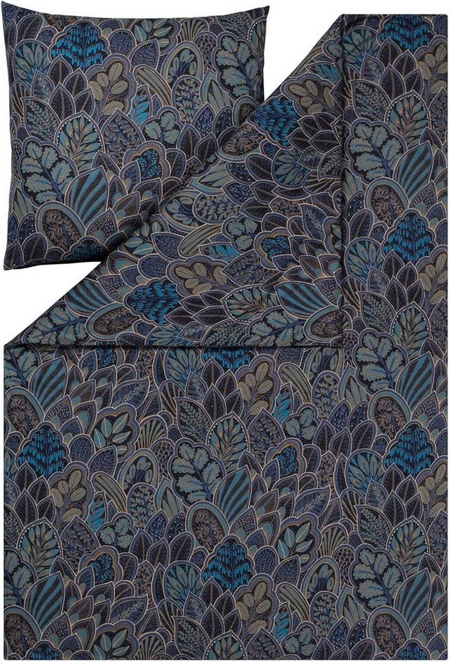 Estella Bettwäsche Estella Samt + Seide Flanell Bettwäsche 135x200 Balduin grün Blätter, Flanell, 2 teilig, für kalte Wintermonate Estella Bettwäsche Estella Samt + Seide Flanell Bettwäsche 135x200 Balduin grün Blätter, Flanell, 2 teilig, für kalte Wintermonate von Estella
