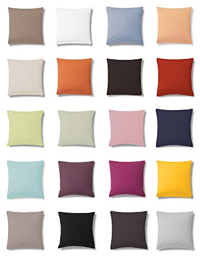 ESTELLA Jersey Kissenbezug Einzelpack 80x80 cm | Kissenbezüge aus 100% Baumwolle | Deutsche Markenqualität | Kissenhüllen in 915 - Platin von ESTELLA