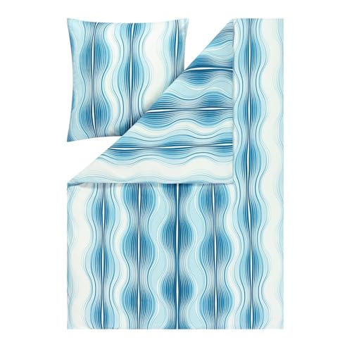 Estella Mako Interlock Jersey Bettwäsche Marisol Cyan 1 Bettbezug 155 x 220 cm + 1 Kissenbezug 80 x 80 cm Estella Mako Interlock Jersey Bettwäsche Marisol Cyan 1 Bettbezug 155 x 220 cm + 1 Kissenbezug 80 x 80 cm von ESTELLA