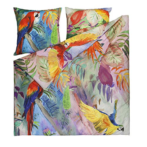 ESTELLA Mako-Satin Bettwäsche Ara Multicolor 1 Bettbezug 135 x 200 cm + 1 Kissenbezug 80 x 80 cm von ESTELLA