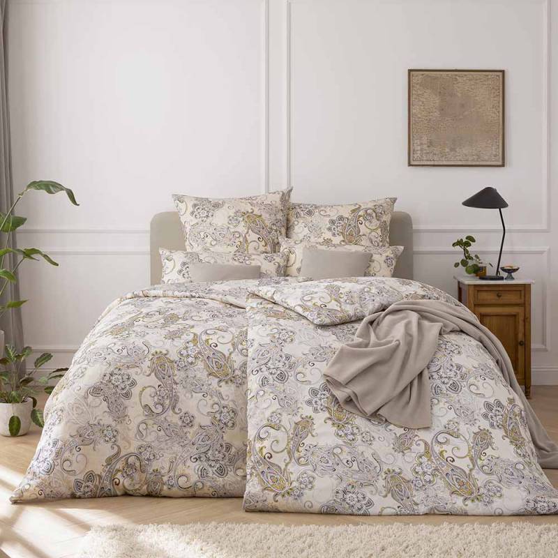 Estella Satin de Luxe Bettwäsche DD 155x220 Charlotte Paisley creme 1047-215 von Estella Ateliers