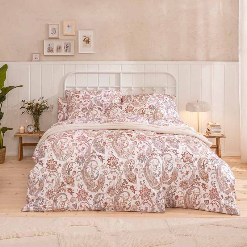 Estella Schweizer Premium Satin Bettwäsche 155x220 Soley Paisley beige  2144-200 von Estella Ateliers