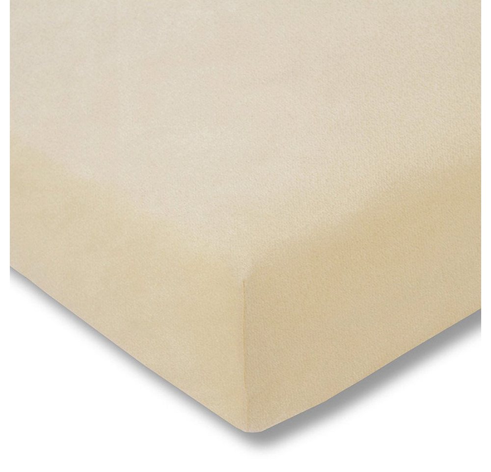 Estella Spannbettlaken Estella Samt-Velours Spannbettlaken 200/200 natur von Estella