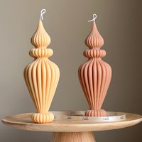 Handgemachte Geriffelte Vase Kerze Vegane Soja Stumpenkerze von EstelleStudioCA