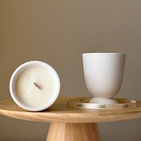 Jesmonite Vase Jar Sojakerze Handgefertigte Duftkerze von EstelleStudioCA