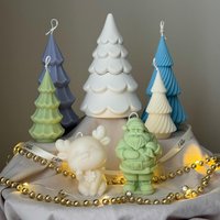Weihnachtsbaum-Sojakerze Im Glas Handgemachte Jesmonite Dekoration von EstelleStudioCA