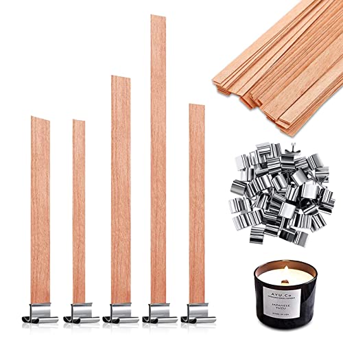 50 Stück Holzdochte für Kerzen, Holzkerzendocht Kerzendochte für Kerzenherstellung und Heimwerkerhandwerk fünf Größen 50 Stück Holzdochte für Kerzen, Holzkerzendocht Kerzendochte für Kerzenherstellung und Heimwerkerhandwerk fünf Größen von Esteopt