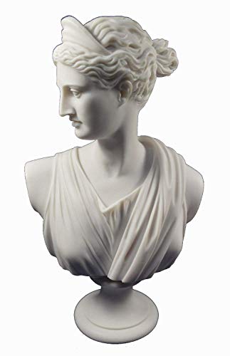 Estia Creations Artemis-Skulptur, Diana-Büste, antike griechische Göttin der Jagd, Große Statue von Estia Creations