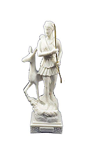 Artemis Skulptur mit Hirsch Statue Antike griechische Göttin der Jagd Diana von Estia Creations