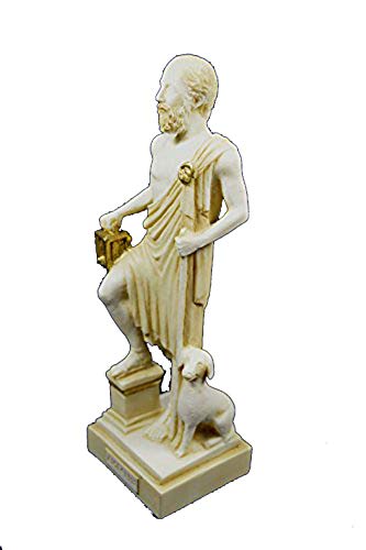 Diogenes-Skulptur der zynischen, antiken griechischen Philosoph Statue von Estia Creations