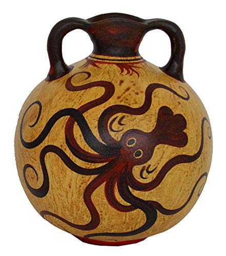 Estia Creations Minoan Art Pottery Vase, Motiv Krake, Antikkreta von Estia Creations