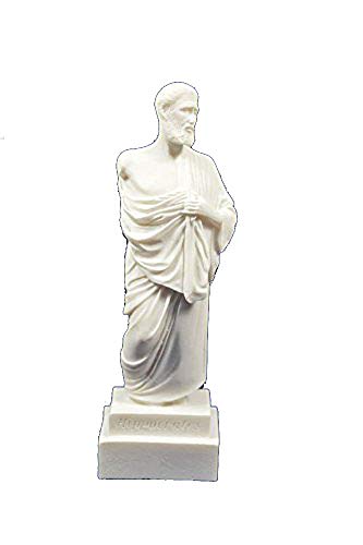 Hippokrates-Statue, kleine antike, griechische Skulptur, "Vater der modernen Medizin" von Estia Creations