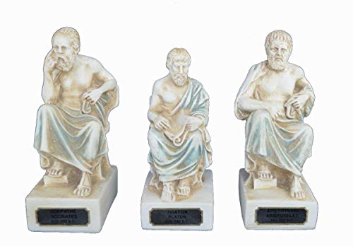 Socrates Aristoteles Plato Skulpturen-Set Artefakte von Estia Creations