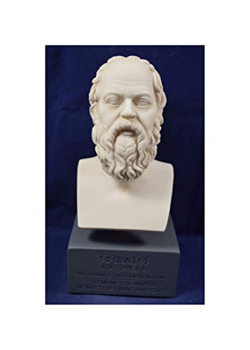 Sokrates-Skulptur, Reproduktion einer Büste des antiken griechischen Philosophen von Estia Creations