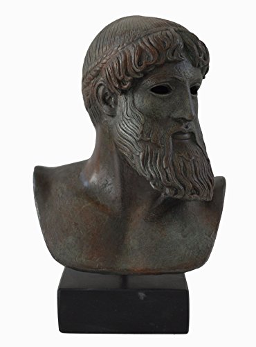 ZEUS – Poseidon Antike Griechische Gott Skulptur Statue Büste mit Bronze Farbe Effekt – Museum Nachbildung von Estia Creations