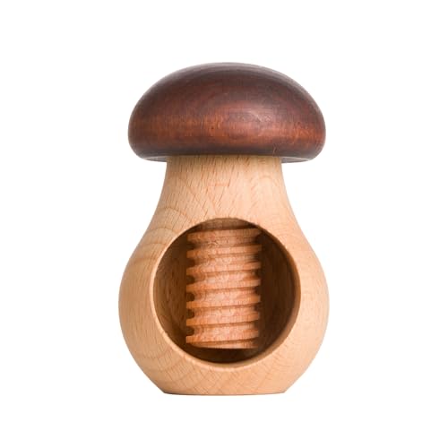 Estika Nussknacker Pilz aus Holz, Steinpilz, Nussknacker, Holzpilze, Walnuss von Estika
