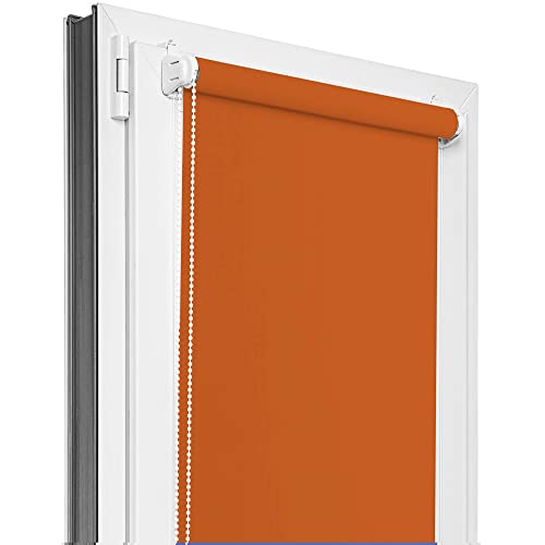 Estika Verdunklungsrollo ohne Bohren - Stoffbreite 60 cm x 150 cm - Weiß - 6 Stoff Farben, Rollos für Fenster ohne Bohren, Klemmfix rollos für Fenster innen von Estika