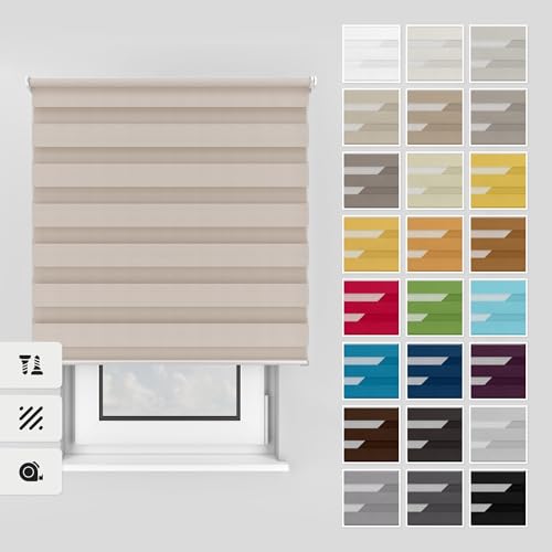 Estika Doppelrollo mit Bohren 125x150 cm Farbe: Rosy Beige, Rollo Deckenmontage und Wandmontage Fenster rollos für innen, Jalousien Fenster, Tür Rollo Estika Doppelrollo mit Bohren 125x150 cm Farbe: Rosy Beige, Rollo Deckenmontage und Wandmontage Fenster rollos für innen, Jalousien Fenster, Tür Rollo von Estika
