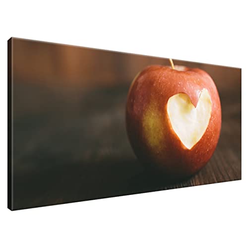 Estika Leinwand bilder - Apfel mit Herz - 115x55 cm, 1 teilige kunstdruck - Wandbilder wohnzimmer, schlafzimmer, Moderne wanddeko, Bild auf leinwand - Küche, Restaurant bilder - 2226A_1AE Estika Leinwand bilder - Apfel mit Herz - 115x55 cm, 1 teilige kunstdruck - Wandbilder wohnzimmer, schlafzimmer, Moderne wanddeko, Bild auf leinwand - Küche, Restaurant bilder - 2226A_1AE von Estika