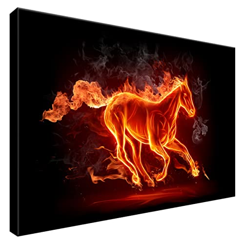 Estika Leinwand bilder - Feuerpferd, Neon, Abstrakt - 60x40 cm, 1 teilige kunstdruck - Wandbilder wohnzimmer, schlafzimmer, Moderne wanddeko, Bild auf leinwand - Tiere bilder - 1172A_1E Estika Leinwand bilder - Feuerpferd, Neon, Abstrakt - 60x40 cm, 1 teilige kunstdruck - Wandbilder wohnzimmer, schlafzimmer, Moderne wanddeko, Bild auf leinwand - Tiere bilder - 1172A_1E von Estika