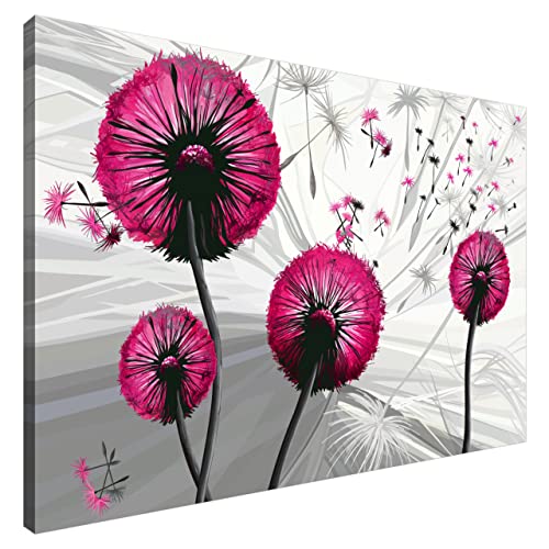 Estika Leinwand bilder - Pusteblume Magenta - 90x60 cm, 1 teilige kunstdruck - Wandbilder wohnzimmer, schlafzimmer, Moderne wanddeko, Bild auf leinwand - Abstrakt blumen bilder - 5035A_1L Estika Leinwand bilder - Pusteblume Magenta - 90x60 cm, 1 teilige kunstdruck - Wandbilder wohnzimmer, schlafzimmer, Moderne wanddeko, Bild auf leinwand - Abstrakt blumen bilder - 5035A_1L von Estika