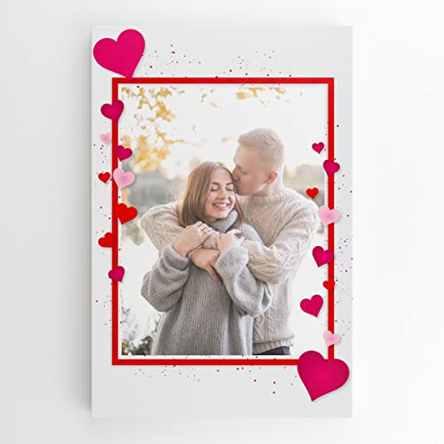 Estika Personalisierte Bild - 20x30 cm - Geschenke für Valentinstag Geburtstag - Foto auf Leinwand - Fotogeschenk selbst gestalten - Leinwand mit eigenem bild - Valentinstag 15 von Estika