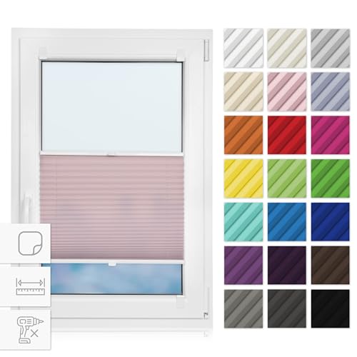 Estika Plissee zum kleben 35 cm x 100 cm - Rosa - Plissee kleben, Plissee ohne Bohren, Rollos für Fenster ohne Bohren, Jalousien Fenster für innen, Fenster plissee Estika Plissee zum kleben 35 cm x 100 cm - Rosa - Plissee kleben, Plissee ohne Bohren, Rollos für Fenster ohne Bohren, Jalousien Fenster für innen, Fenster plissee von Estika