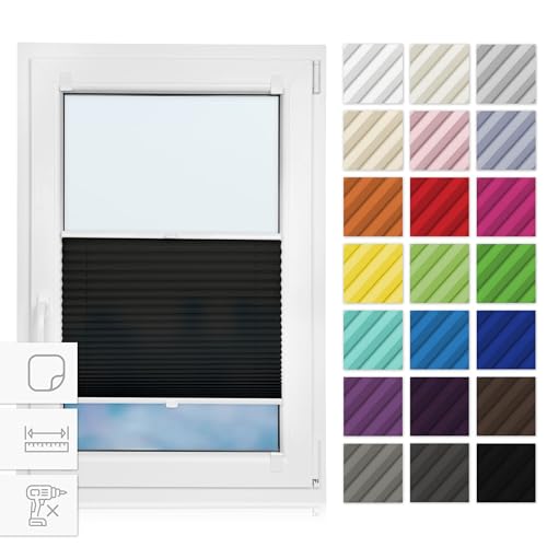 Estika Plissee zum kleben 55 cm x 120 cm - Anthrazit - Plissee kleben, Plissee ohne Bohren, Rollos für Fenster ohne Bohren, Jalousien Fenster für innen, Fenster plissee Estika Plissee zum kleben 55 cm x 120 cm - Anthrazit - Plissee kleben, Plissee ohne Bohren, Rollos für Fenster ohne Bohren, Jalousien Fenster für innen, Fenster plissee von Estika