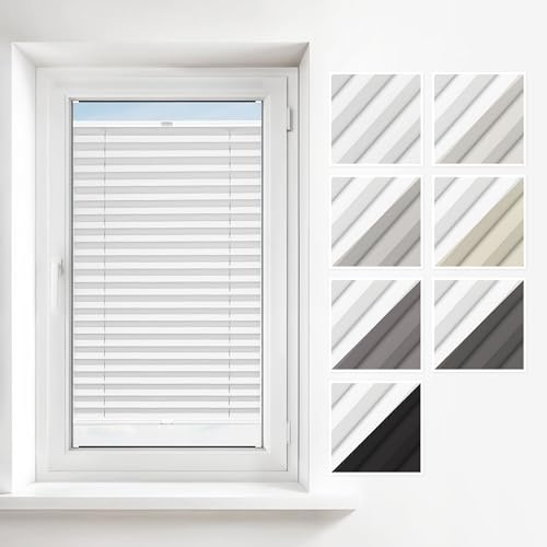 Estika Thermoplissee mit Bohren 50x80 cm Farben: Weiß Verdunkelung Thermo Plissee klemmfix für Fenster in verschiedenen Blickdicht erhältlich mit Montagezubehör Estika Thermoplissee mit Bohren 50x80 cm Farben: Weiß Verdunkelung Thermo Plissee klemmfix für Fenster in verschiedenen Blickdicht erhältlich mit Montagezubehör von Estika