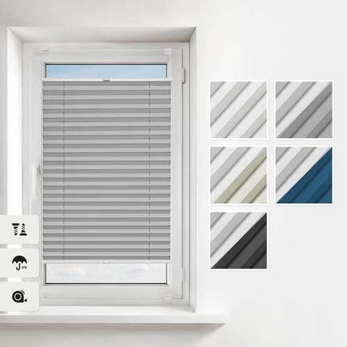Estika Thermoplissee mit Bohren 75x180 cm Farben: Silber Verdunkelung und plissee zum anschrauben für Fenster in verschiedenen Blickdicht erhältlich mit Montagezubehör Estika Thermoplissee mit Bohren 75x180 cm Farben: Silber Verdunkelung und plissee zum anschrauben für Fenster in verschiedenen Blickdicht erhältlich mit Montagezubehör von Estika