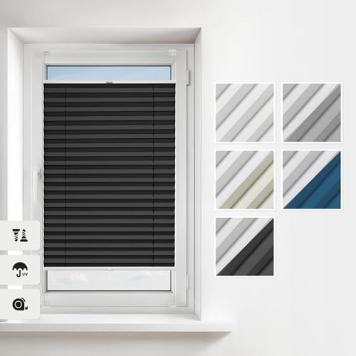 Estika Thermoplissee mit Bohren 75x200 cm Farben: Graphit Verdunkelung und plissee zum anschrauben für Fenster in verschiedenen Blickdicht erhältlich mit Montagezubehör Estika Thermoplissee mit Bohren 75x200 cm Farben: Graphit Verdunkelung und plissee zum anschrauben für Fenster in verschiedenen Blickdicht erhältlich mit Montagezubehör von Estika