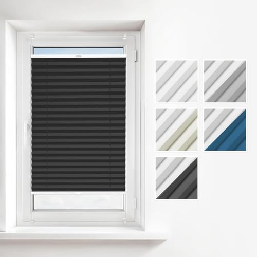 Estika Thermoplissee ohne Bohren 130x150 cm Farben: Graphit Verdunkelung und Thermo Plissee klemmfix für Fenster in verschiedenen Blickdicht erhältlich mit Montagezubehör Estika Thermoplissee ohne Bohren 130x150 cm Farben: Graphit Verdunkelung und Thermo Plissee klemmfix für Fenster in verschiedenen Blickdicht erhältlich mit Montagezubehör von Estika