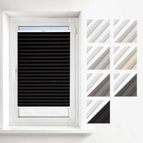 Estika Thermoplissee ohne Bohren 40x100 cm Farben: Graphit Verdunkelung Thermo Plissee klemmfix für Fenster in verschiedenen Blickdicht erhältlich mit Montagezubehör Estika Thermoplissee ohne Bohren 40x100 cm Farben: Graphit Verdunkelung Thermo Plissee klemmfix für Fenster in verschiedenen Blickdicht erhältlich mit Montagezubehör von Estika