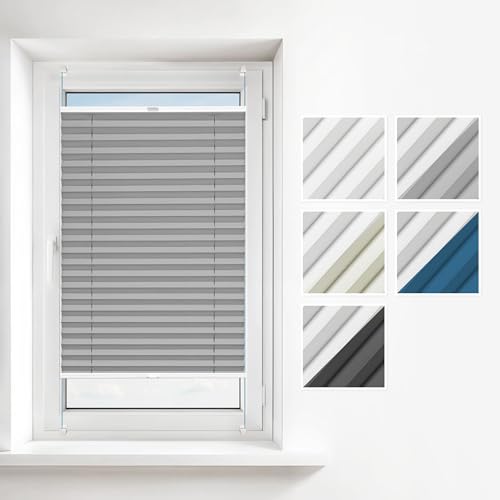 Estika Thermoplissee ohne Bohren 70x180 cm Farben: Silber Verdunkelung und Thermo Plissee klemmfix für Fenster in verschiedenen Blickdicht erhältlich mit Montagezubehör Estika Thermoplissee ohne Bohren 70x180 cm Farben: Silber Verdunkelung und Thermo Plissee klemmfix für Fenster in verschiedenen Blickdicht erhältlich mit Montagezubehör von Estika