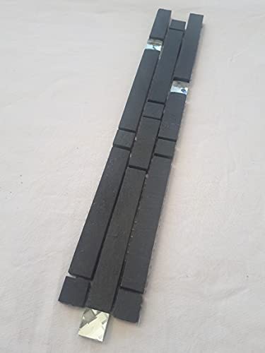 Fliesenbordüre Schwarz Schiefer Mosaik Bordüre 30x5 cm Diamant-Glas Anthrazit Naturstein Fliesen B050 Fliesenbordüre Schwarz Schiefer Mosaik Bordüre 30x5 cm Diamant-Glas Anthrazit Naturstein Fliesen B050 von Estile Mosaico