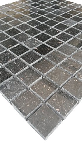 Granit Mosaik Matte Star Galaxy Schwarz 30x30 cm 8 mm Matt-Poliert mix von Estile Mosaico